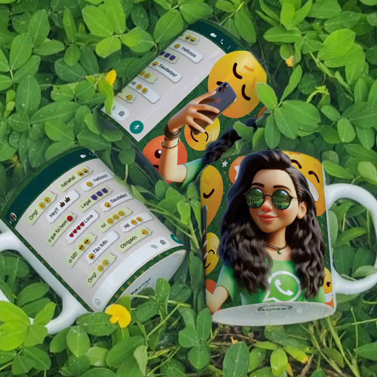 6 Artes para Caneca whatsapp Amiga Arquivo Editável  5