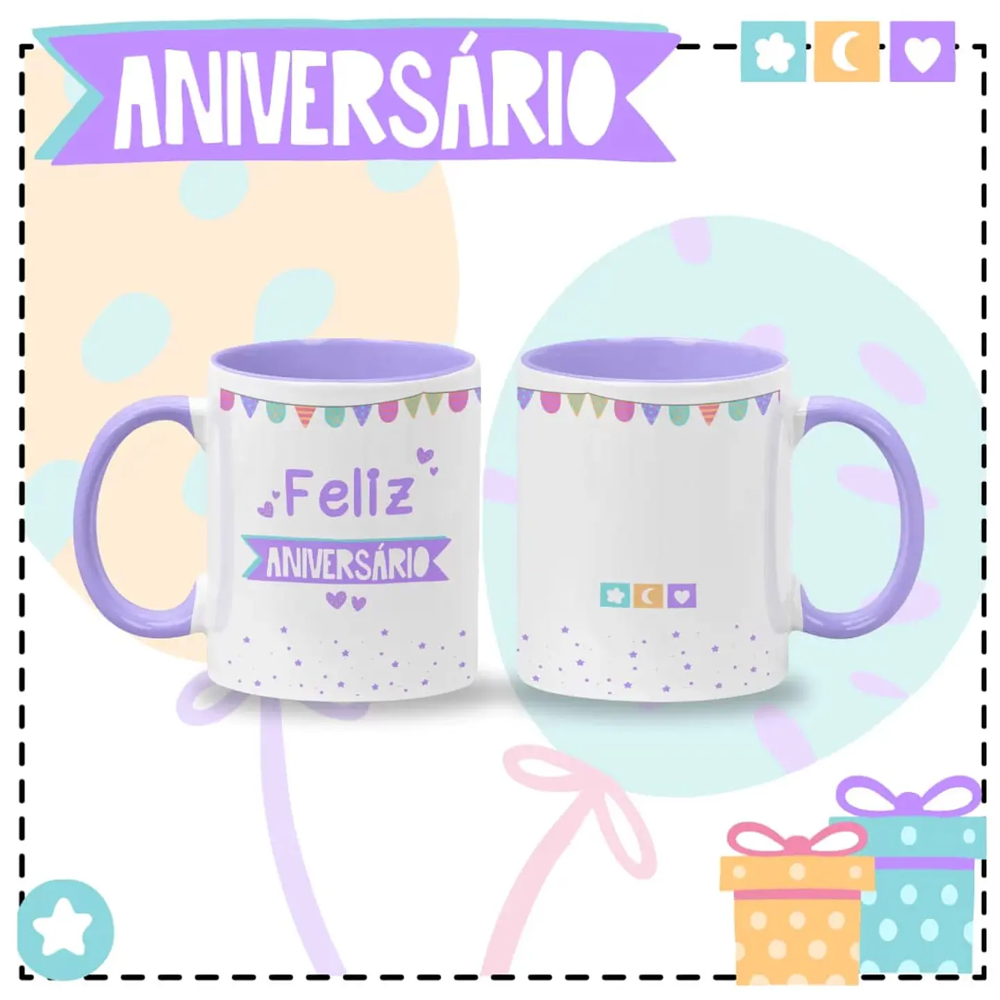8 Artes para Caneca Aniversário Arquivo em Jpg  3