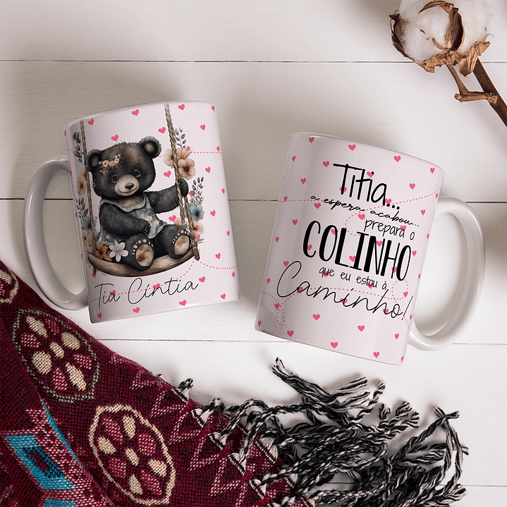 11 Artes para Caneca Cheguei Ursinhos Arquivo Editável 1