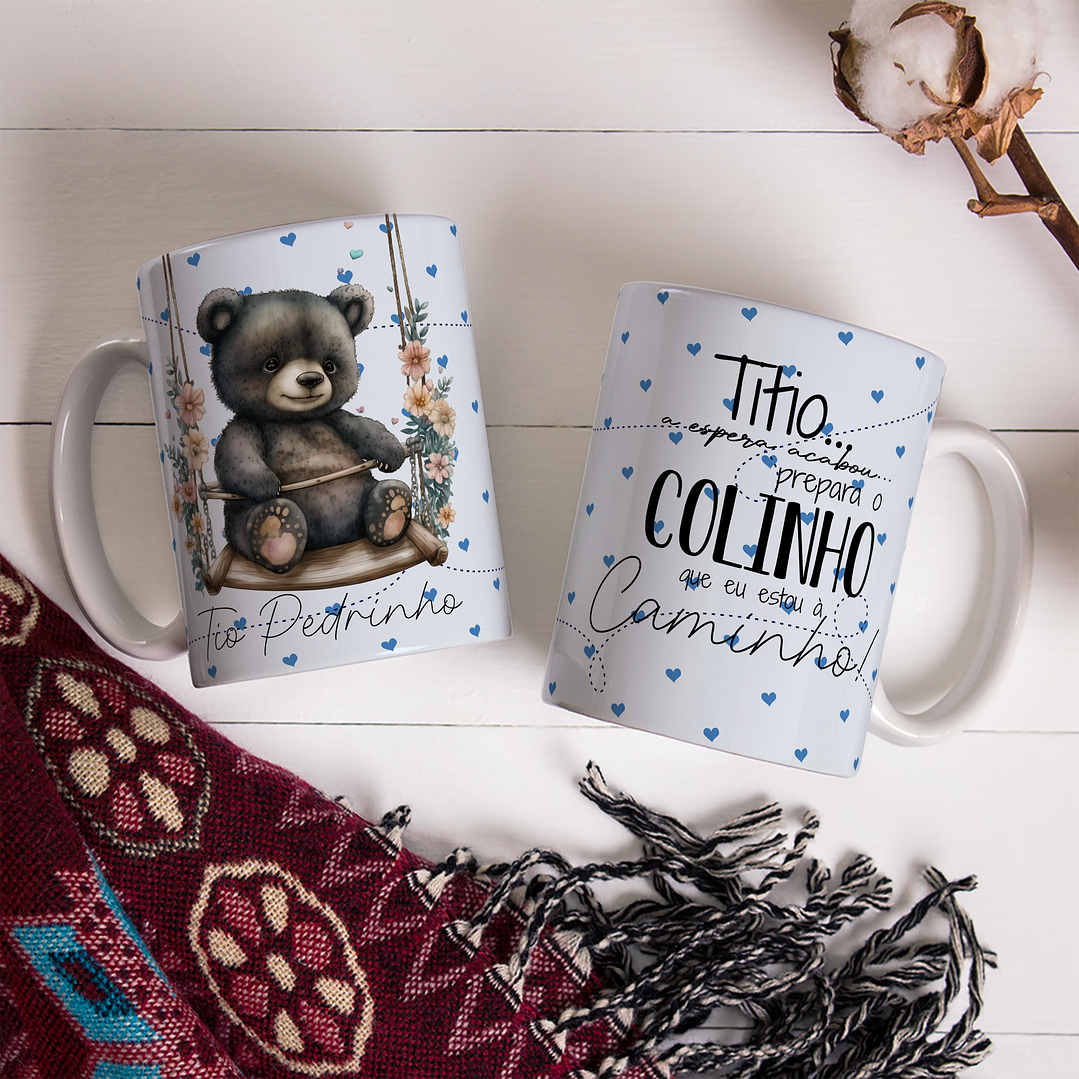 11 Artes para Caneca Cheguei Ursinhos Arquivo Editável 2