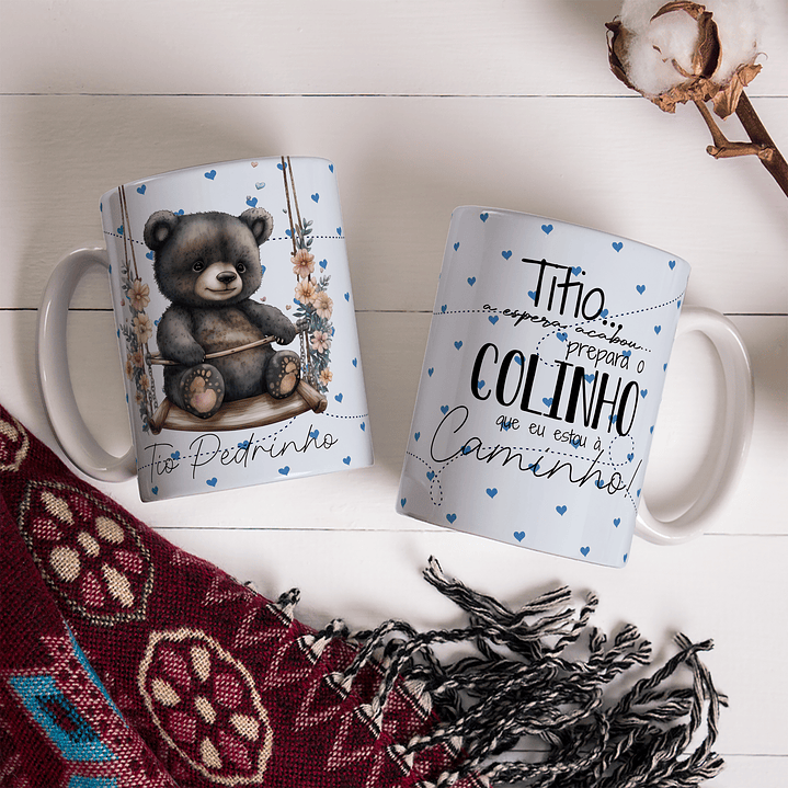 11 Artes para Caneca Cheguei Ursinhos Arquivo Editável 2