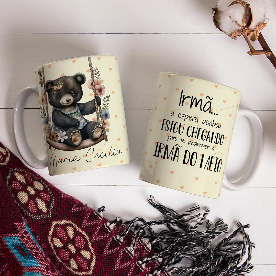 11 Artes para Caneca Cheguei Ursinhos Arquivo Editável 5