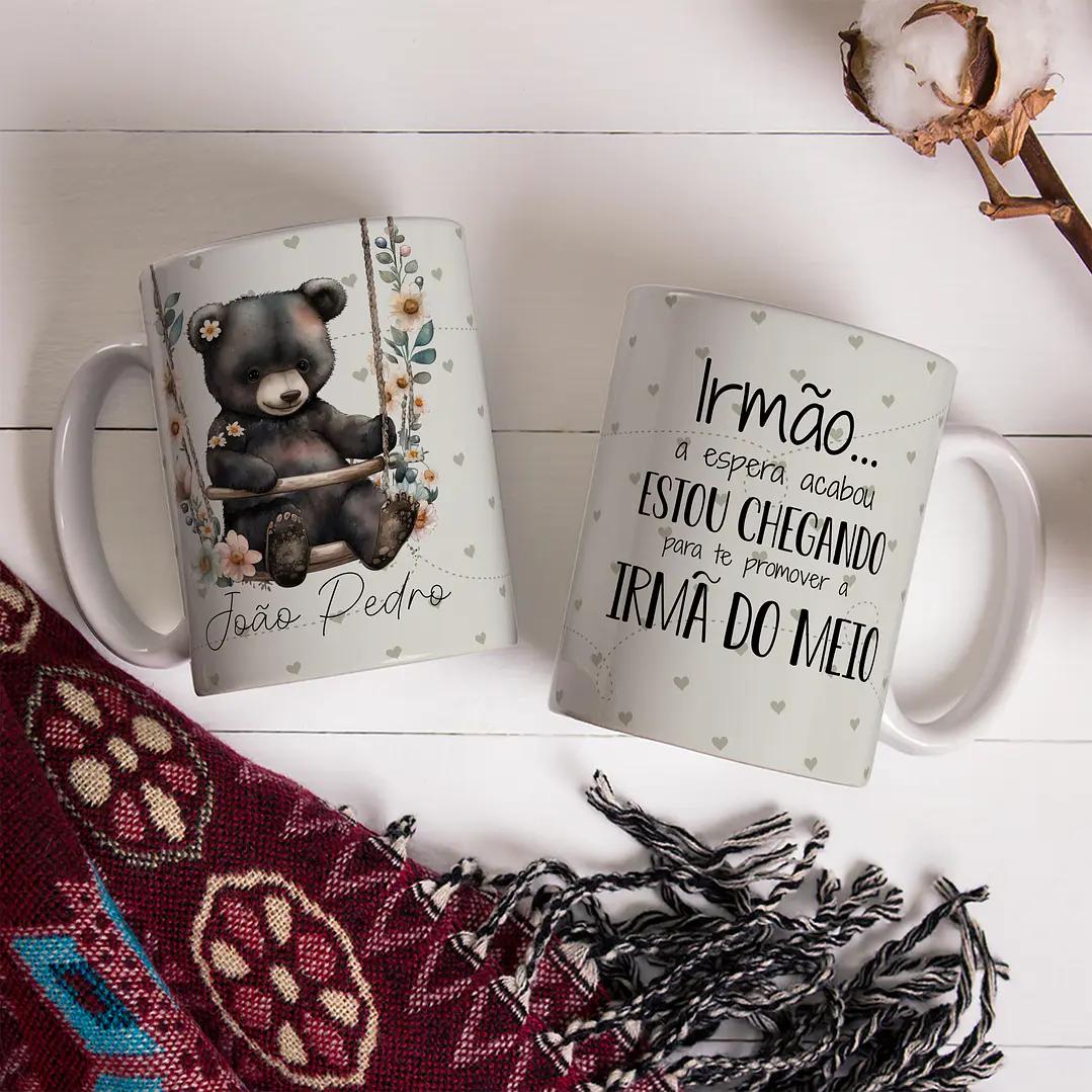 11 Artes para Caneca Cheguei Ursinhos Arquivo Editável 6