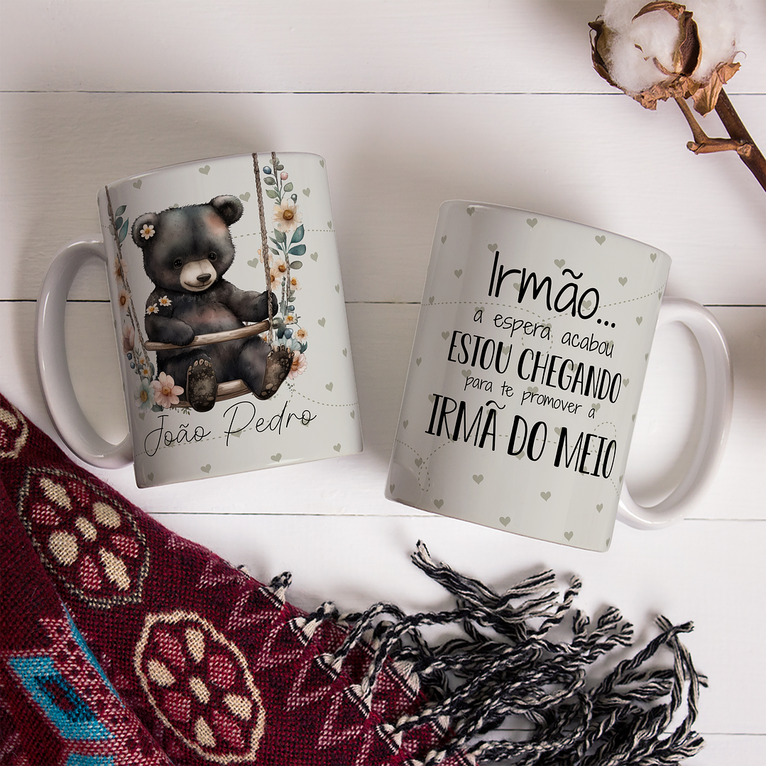 11 Artes para Caneca Cheguei Ursinhos Arquivo Editável 6