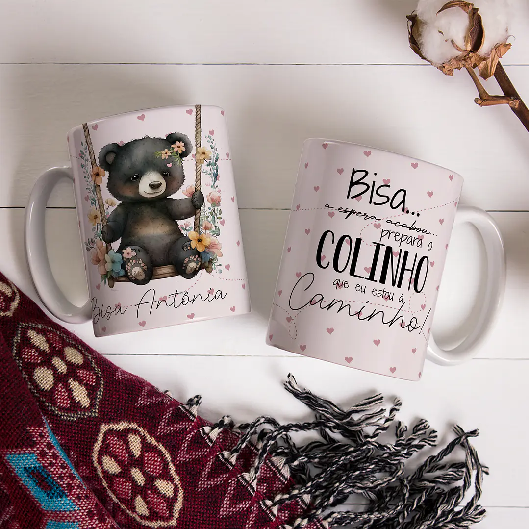11 Artes para Caneca Cheguei Ursinhos Arquivo Editável 10