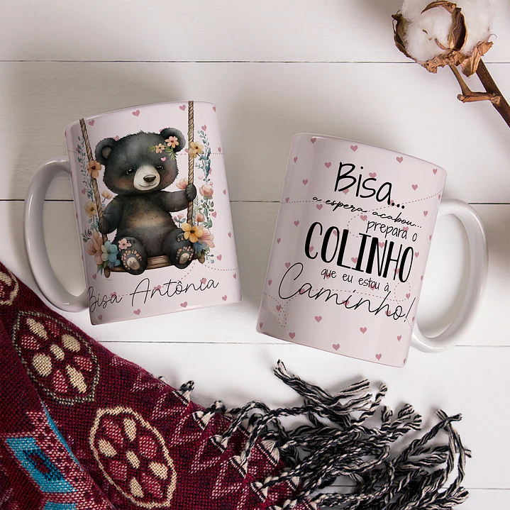 11 Artes para Caneca Cheguei Ursinhos Arquivo Editável 10