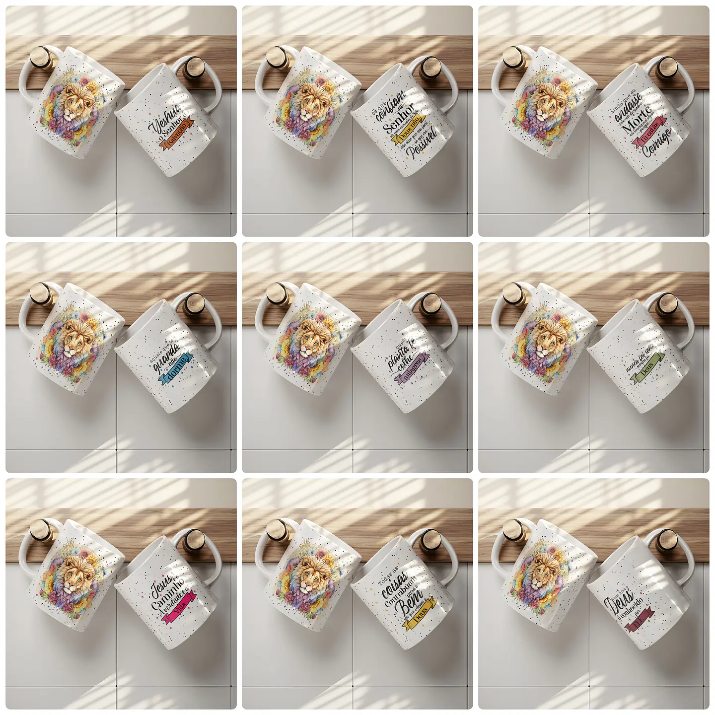 32 Artes para Caneca Cristã Leão de Judá Arquivo em Editável   2