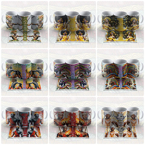 35 Artes para Caneca Orixás Ubanda Religião Afro Arquivo em Jpg