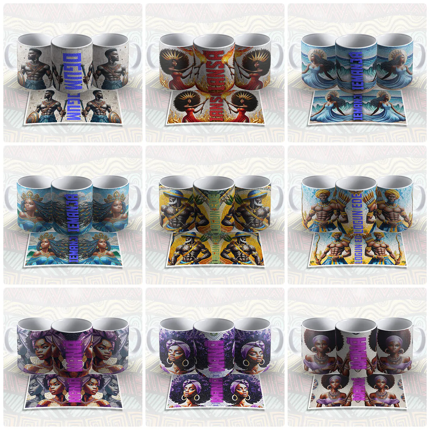 35 Artes para Caneca Orixás Ubanda Religião Afro Arquivo em Jpg 2