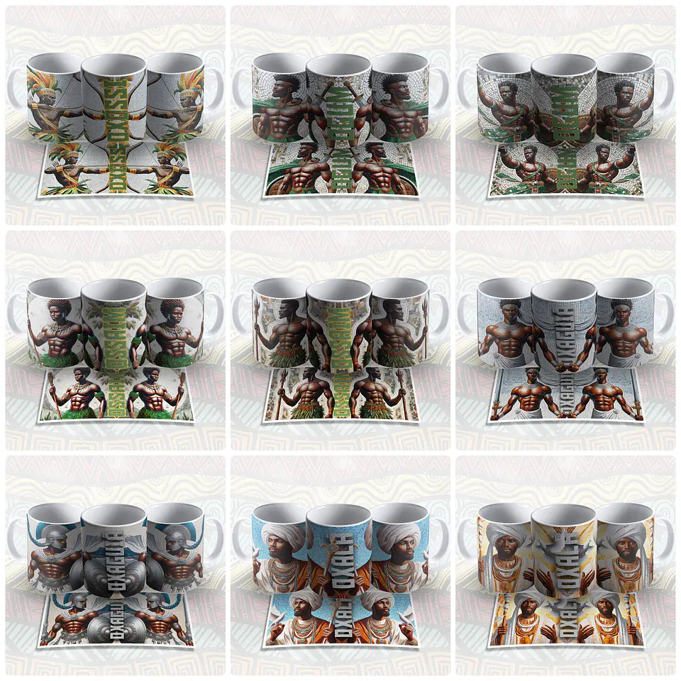 35 Artes para Caneca Orixás Ubanda Religião Afro Arquivo em Jpg 3