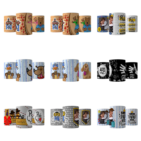 40 Artes para Caneca e Almofada Dia dos Pais Arquivo em Png