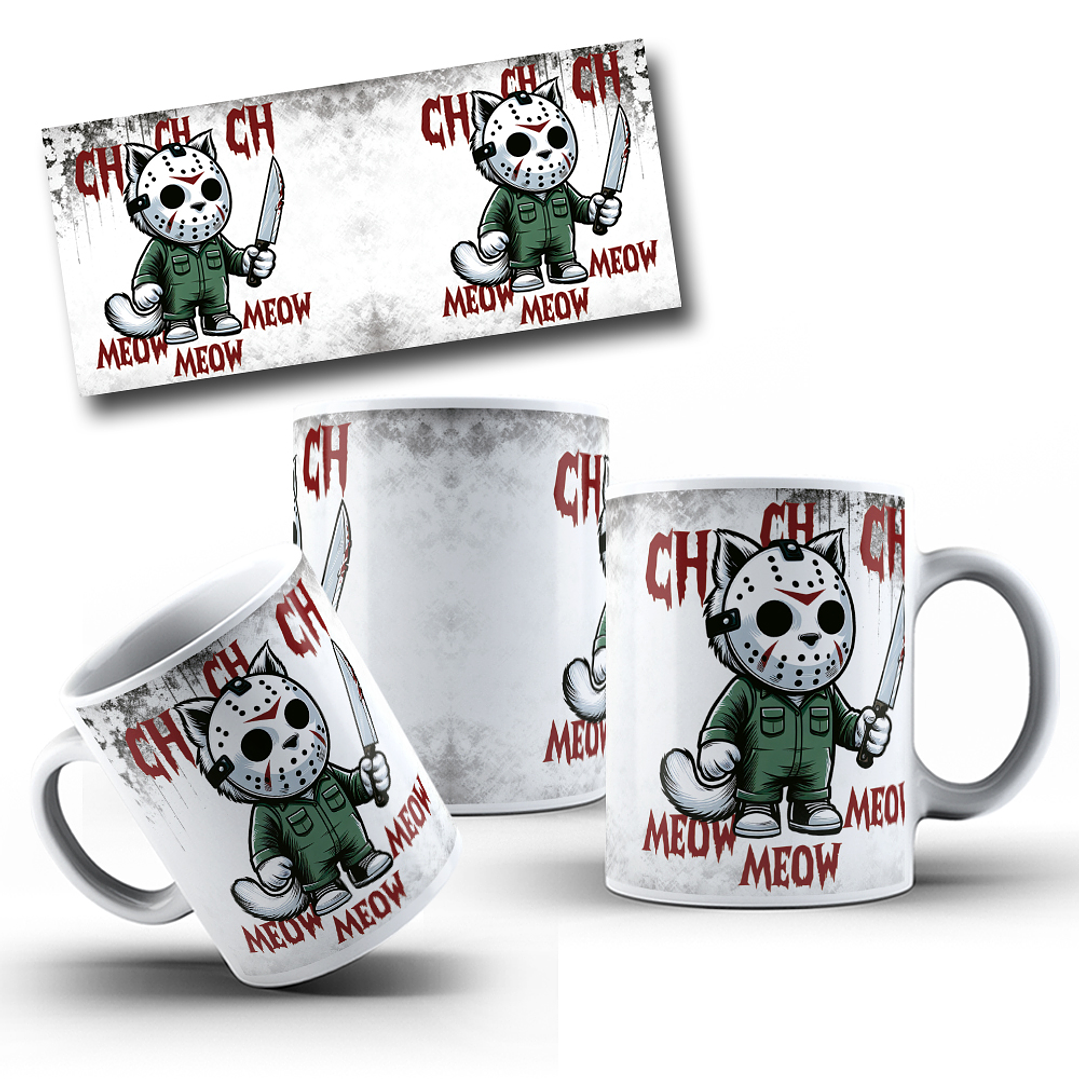 10 Artes para Caneca Gatinhos Cute Arquivo Editável 6