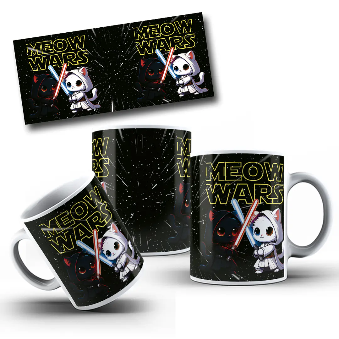 10 Artes para Caneca Gatinhos Cute Arquivo Editável 8