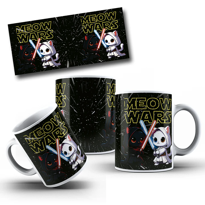 10 Artes para Caneca Gatinhos Cute Arquivo Editável 8