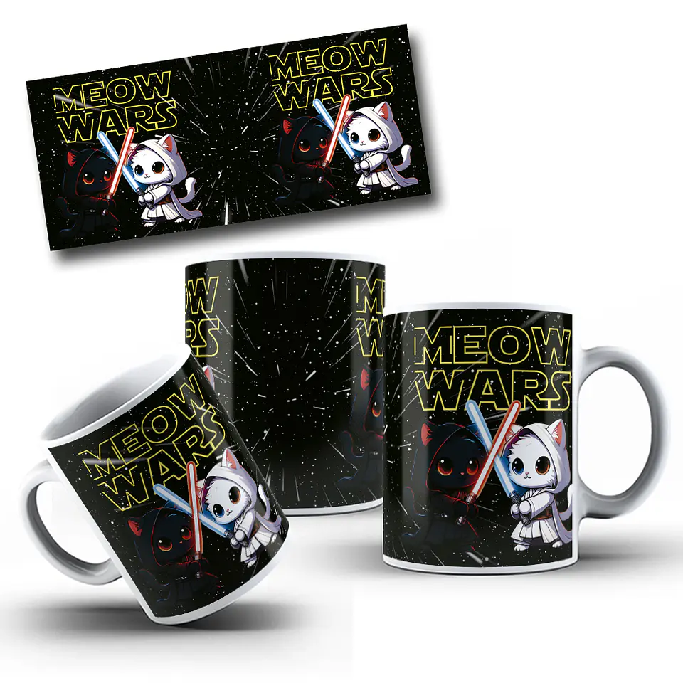 10 Artes para Caneca Gatinhos Cute Arquivo Editável 8