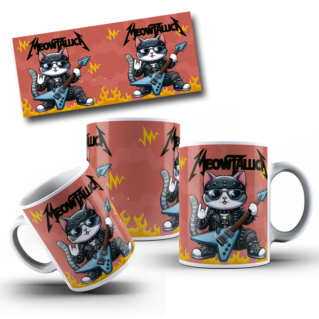10 Artes para Caneca Gatinhos Cute Arquivo Editável 9