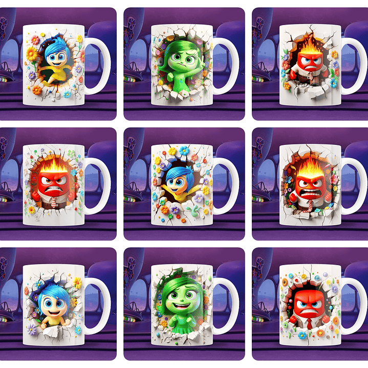 20 Artes para Caneca 3d Divertidamente 2 Arquivo em Jpg  4