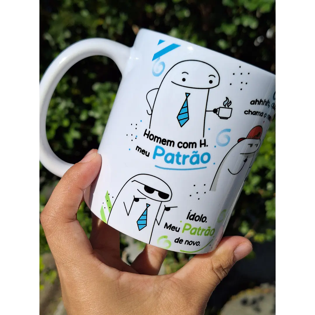 Arte Caneca Flork Homem com H meu Patrão Arquivo em Jpg  1