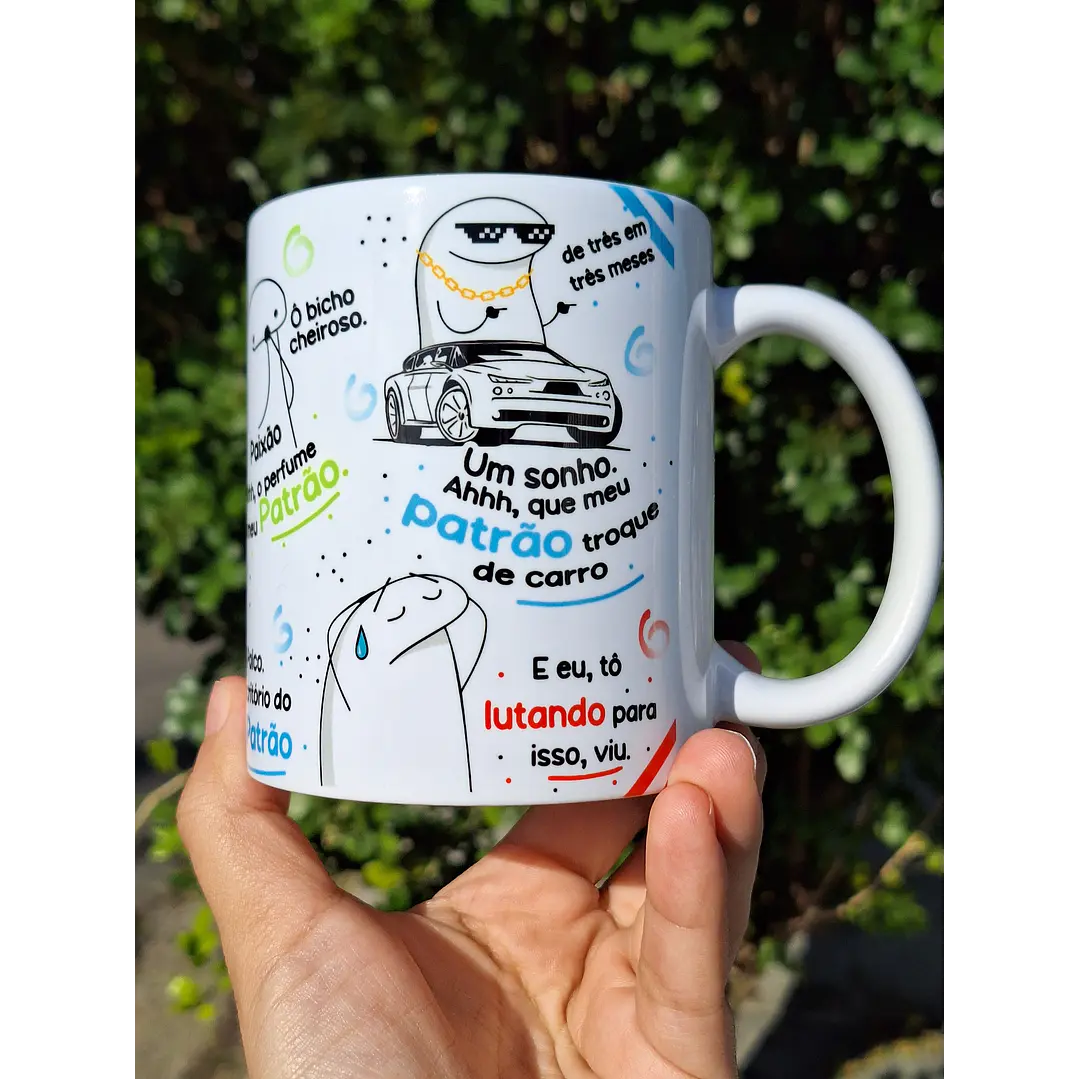Arte Caneca Flork Homem com H meu Patrão Arquivo em Jpg  4