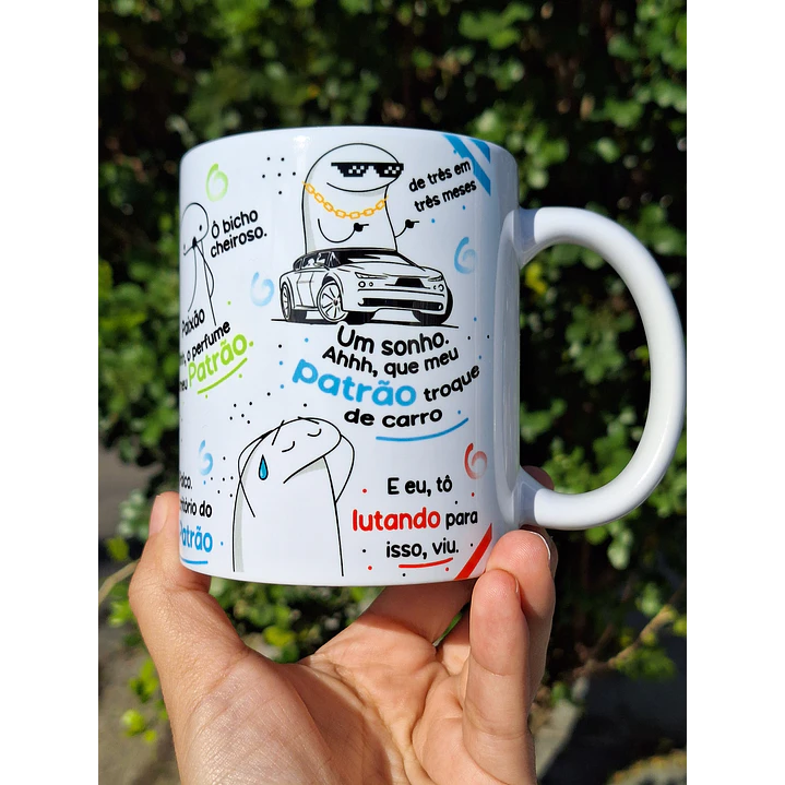 Arte Caneca Flork Homem com H meu Patrão Arquivo em Jpg  4