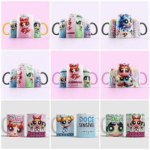 35 Artes para Caneca Meninas Super Poderosas Arquivo em Jpg 
