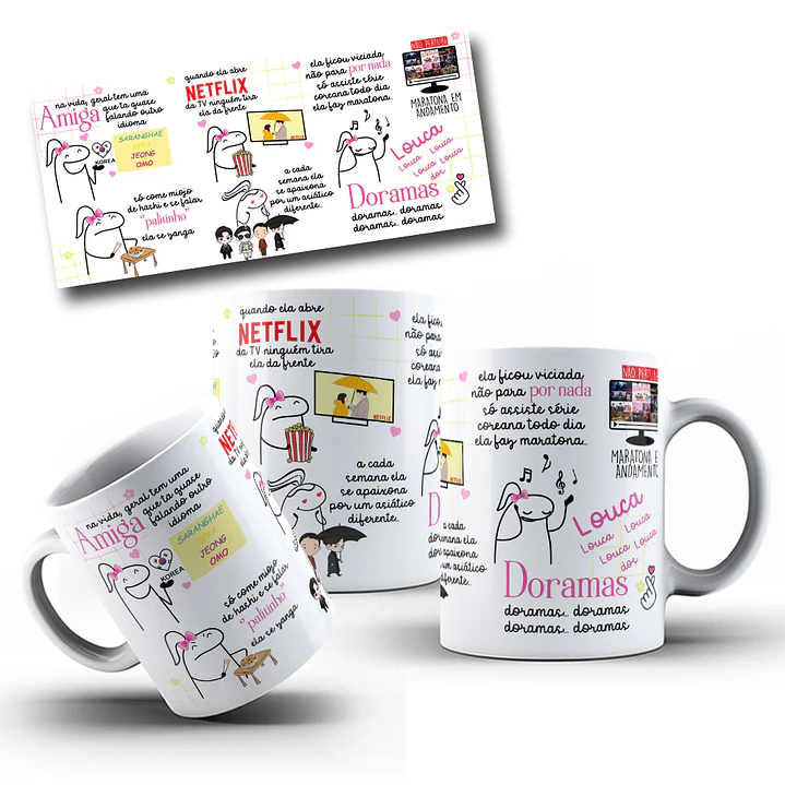 12 Artes Caneca Dorameira Doramas em CorelDraw  1