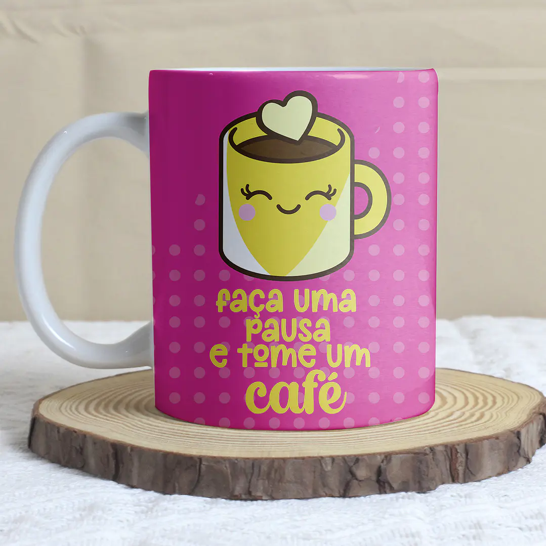 3 Artes Caneca Pausa Café e Chocolate em Arquivo Editável 1