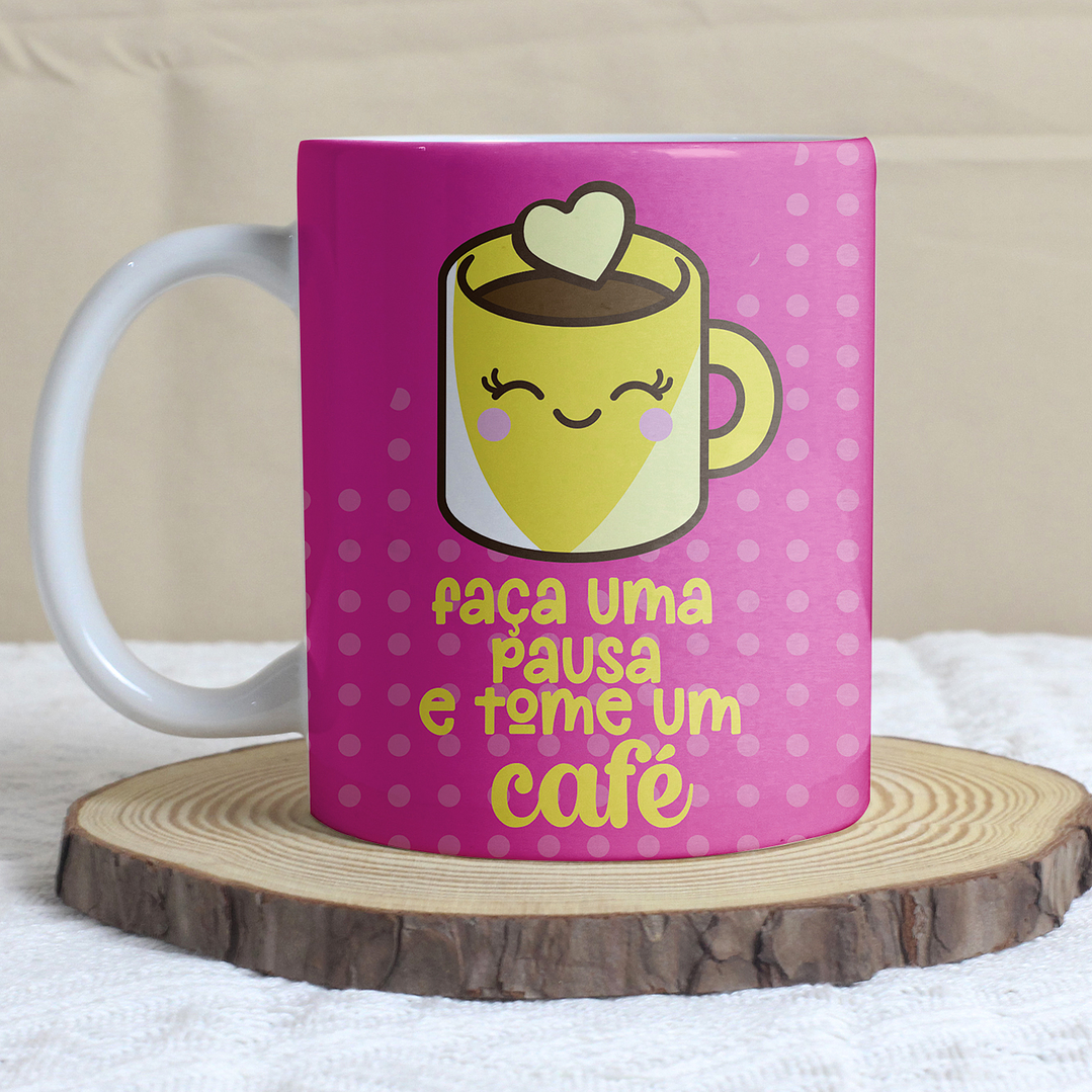 3 Artes Caneca Pausa Café e Chocolate em Arquivo Editável 1