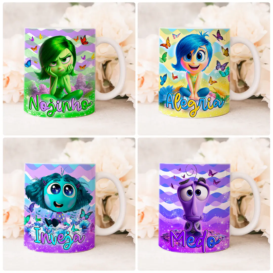 7 Artes para Caneca Divertidamente em Arquivo em Jpg 1