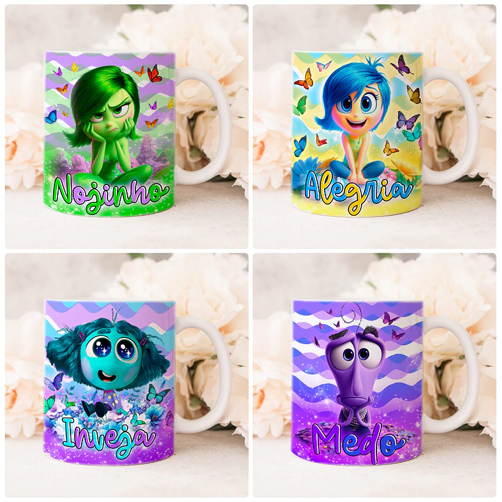 7 Artes para Caneca Divertidamente em Arquivo em Jpg 1