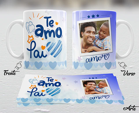 10 Artes para Caneca Dia dos Pais em Arquivo Editável