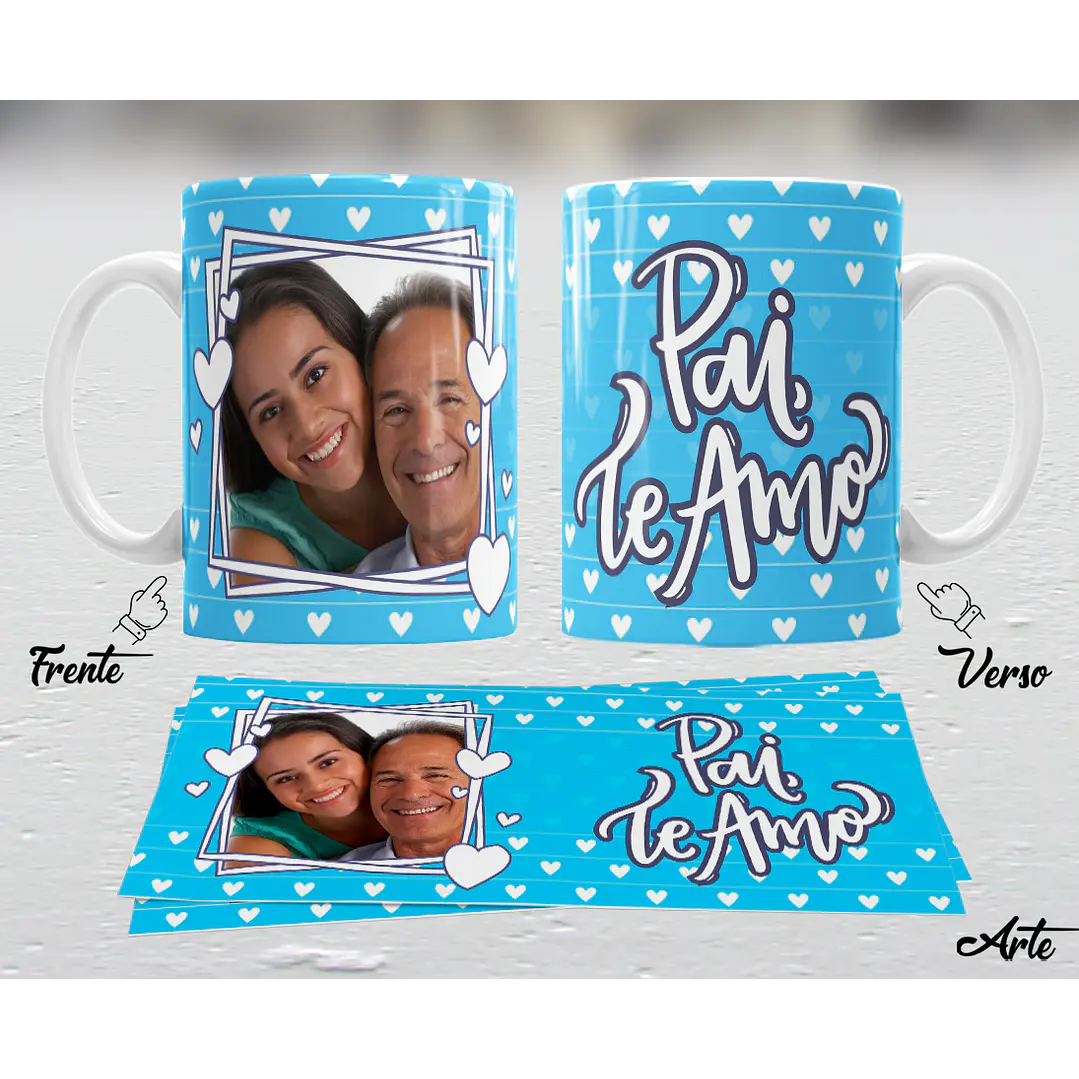 10 Artes para Caneca Dia dos Pais em Arquivo Editável 2