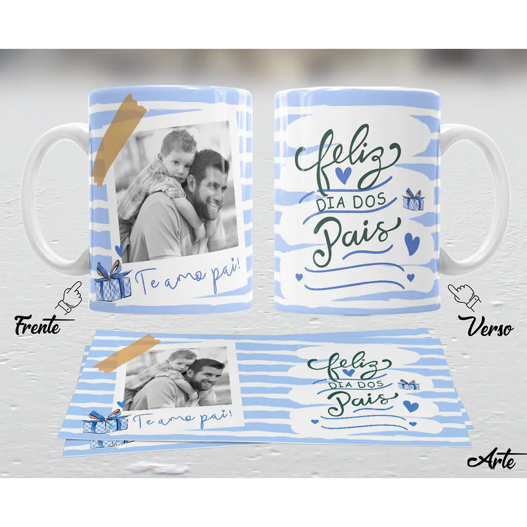 10 Artes para Caneca Dia dos Pais em Arquivo Editável 3