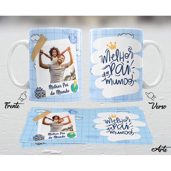 10 Artes para Caneca Dia dos Pais em Arquivo Editável 4