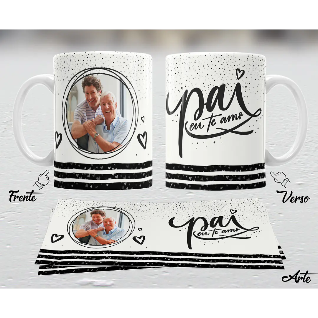 10 Artes para Caneca Dia dos Pais em Arquivo Editável 7