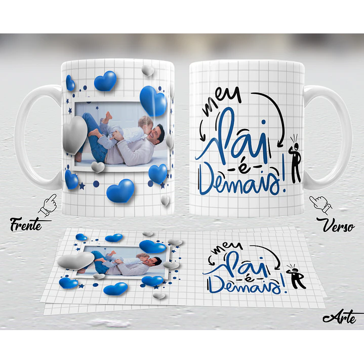 10 Artes para Caneca Dia dos Pais em Arquivo Editável 8