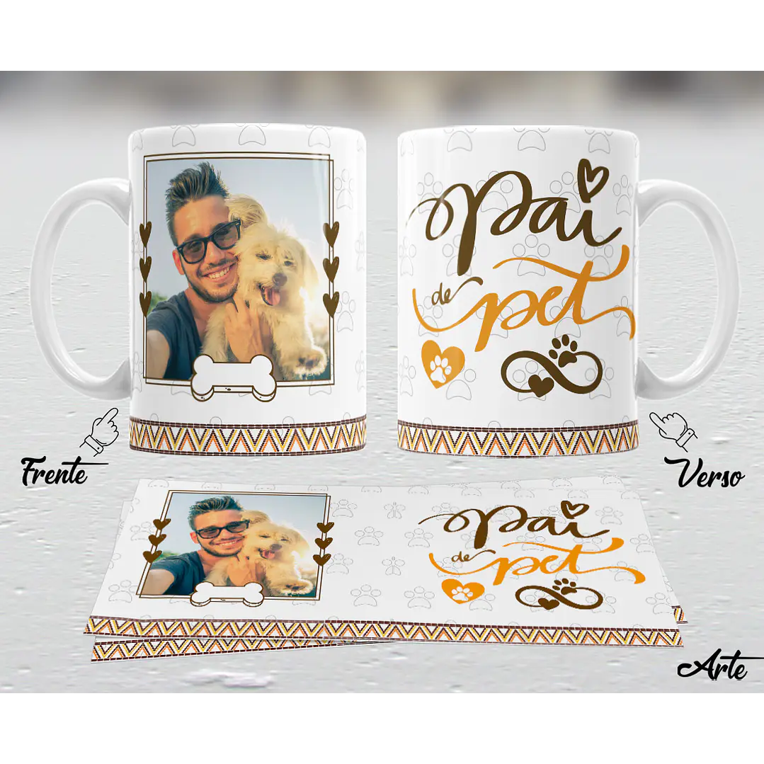 10 Artes para Caneca Dia dos Pais em Arquivo Editável 10