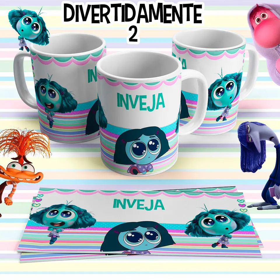 10 Artes para Caneca Divertidamente 2 em Arquivo Editável 3