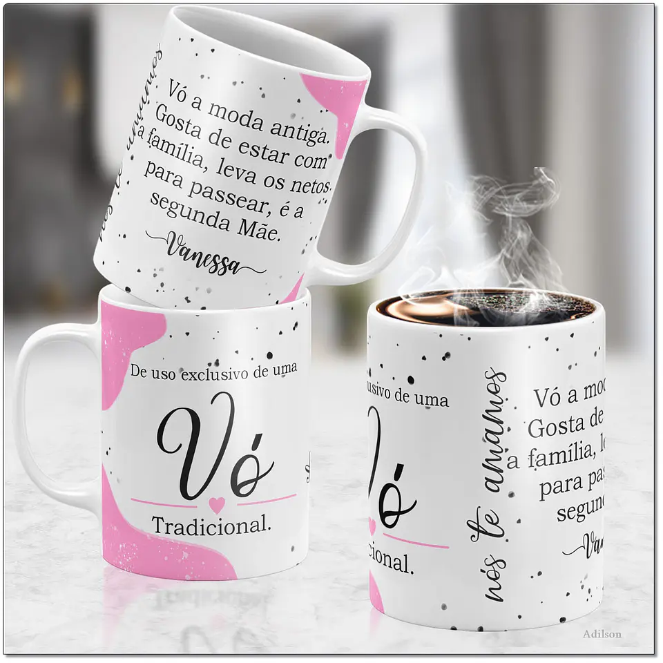 14 Artes para Caneca Dia dos Avós Tipos de Avós Arquivo Editável  7