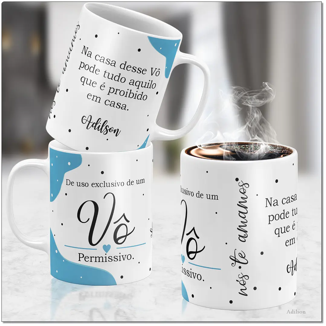 14 Artes para Caneca Dia dos Avós Tipos de Avós Arquivo Editável  9