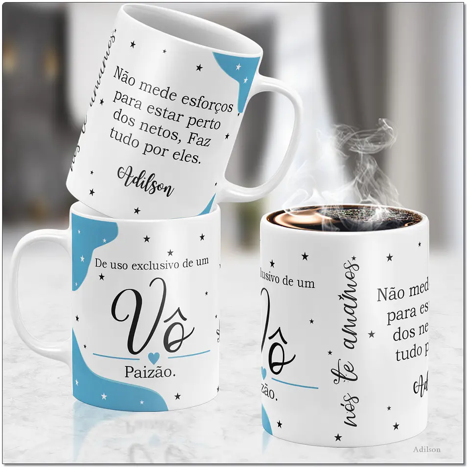 14 Artes para Caneca Dia dos Avós Tipos de Avós Arquivo Editável  11