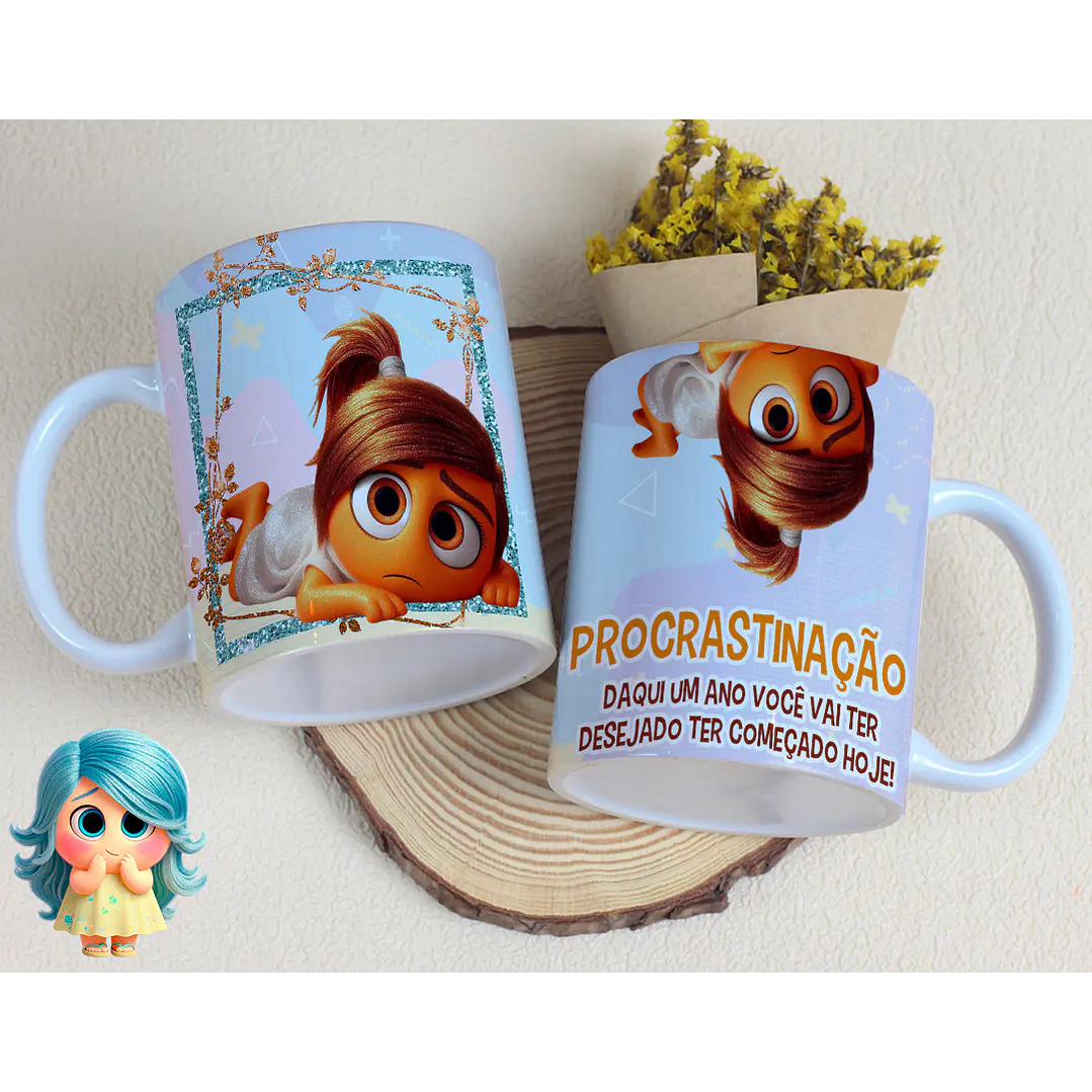 16 Artes para Caneca Divertidamente Sentimentos Arquivo Editável  2