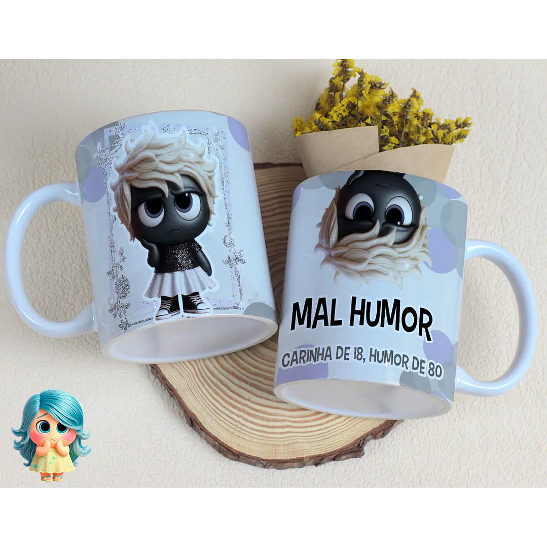 16 Artes para Caneca Divertidamente Sentimentos Arquivo Editável  6
