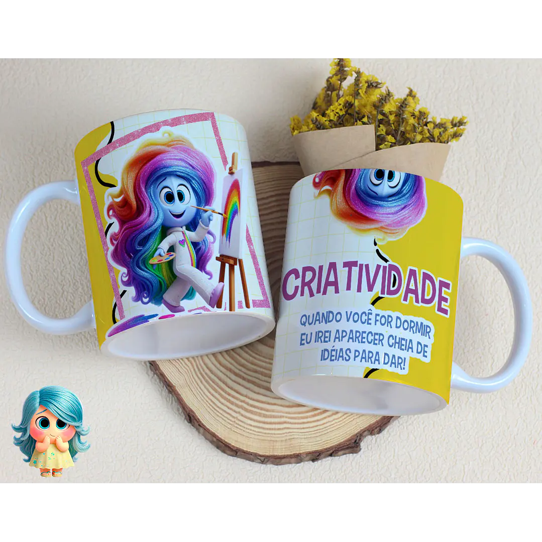 16 Artes para Caneca Divertidamente Sentimentos Arquivo Editável  11