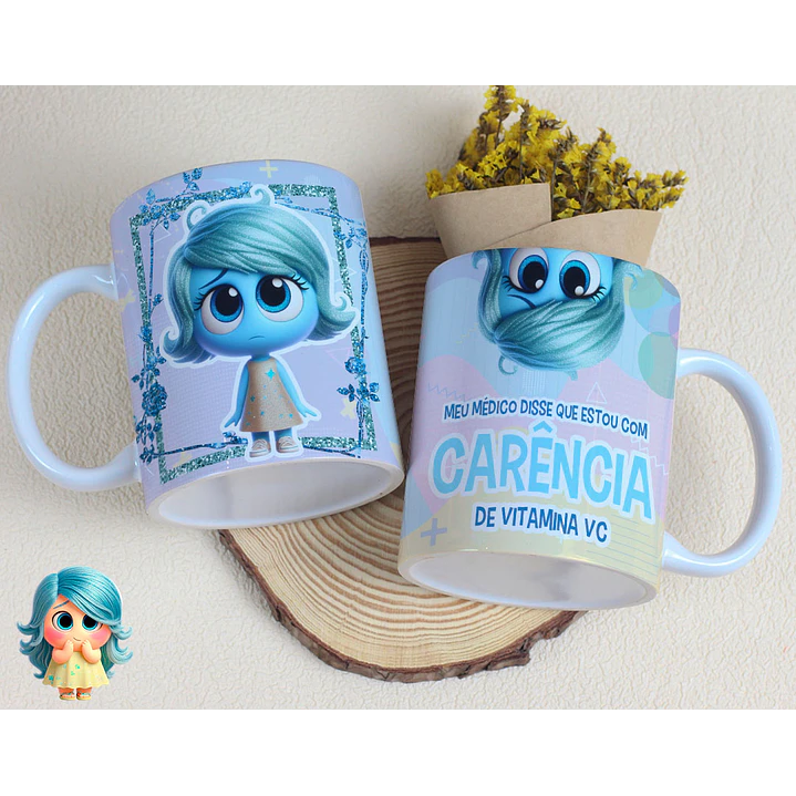 16 Artes para Caneca Divertidamente Sentimentos Arquivo Editável  12