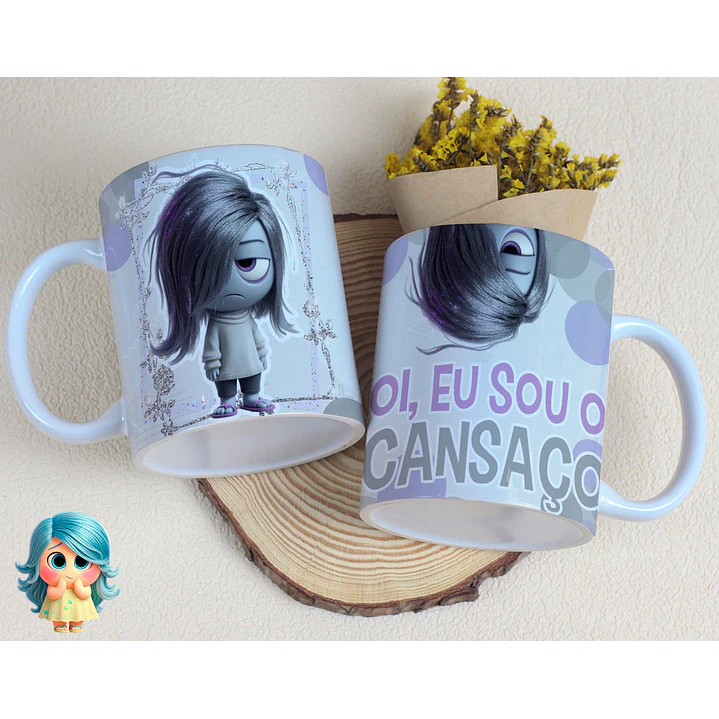 16 Artes para Caneca Divertidamente Sentimentos Arquivo Editável  13
