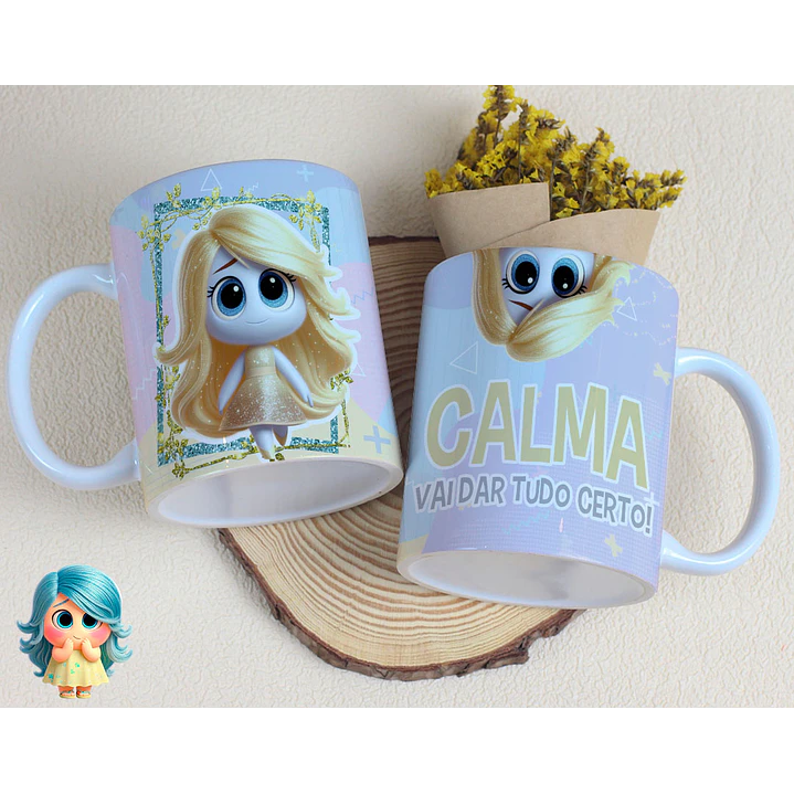 16 Artes para Caneca Divertidamente Sentimentos Arquivo Editável  14