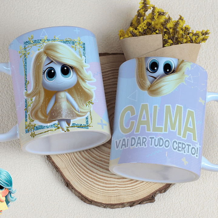 16 Artes para Caneca Divertidamente Sentimentos Arquivo Editável  14