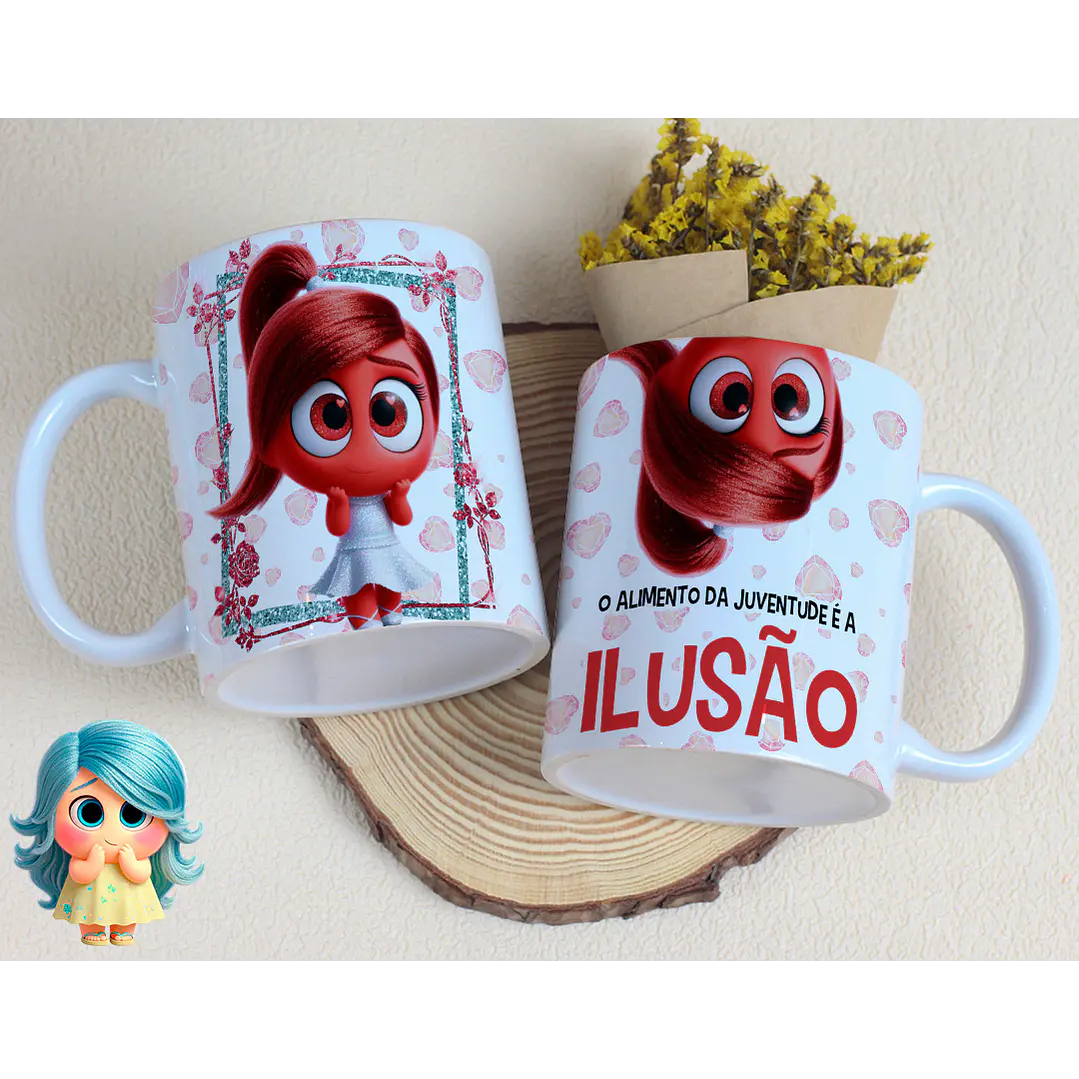 16 Artes para Caneca Divertidamente Sentimentos Arquivo Editável  16
