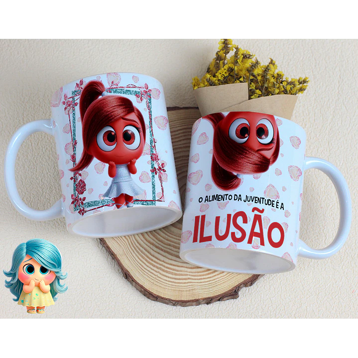 16 Artes para Caneca Divertidamente Sentimentos Arquivo Editável  16